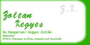 zoltan kegyes business card